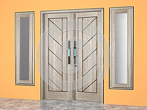 Main door swing with 3D grout variations photo