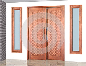 Main Door For Residental And Window Frame for art photo