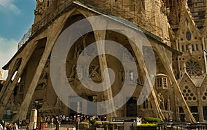 Main enterance to Sagrada Familia, church