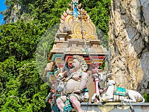 Main entrance in Batu Caves. Kuala Lumpur, Malaysia