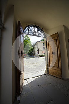 The main entrance of the Camaldoli Monastery