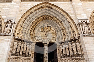 Main Entrance of CathÃ©drale Notre Dame de Paris