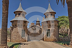 A main entrance of Chateau de Nates, South Africa