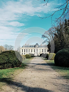 Main entrance of Chateauform, Chateau de Mery and the garden, Mery-sur-Oise, France