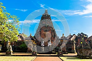 Main entrance of country temple in Bali,Indonesia.