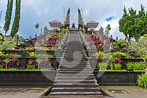 Main entrance of country temple in Bali,Indonesia.