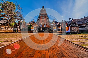 Main entrance of country temple in Bali