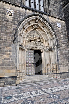 Main entrance door with Last Supper