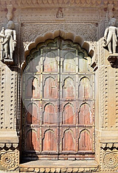 Main entrance door of a temple