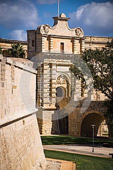 Main entrance gate of Mdina,Maltas ancient capital photo