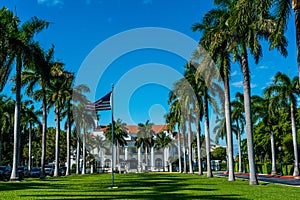 Main Entrance of Henry Morrison Flagler Museum in Palm Beach, Florida