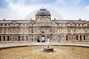 The main entrance of Louvre museum