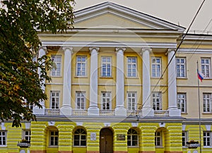 Main entrance Of the Palace in Gorenki estate in Balashikha near Moscow, Russia