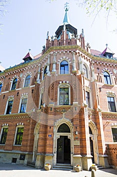 The main entrance of Seminary of the Archdiocese of Krakow