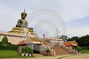 main entrance and steps to the idol of Phra Buddha Maha Dhammraja, Phetchabun photo