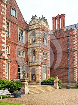 Main entrance to Burton Agnes Hall, Yorkshire, England.