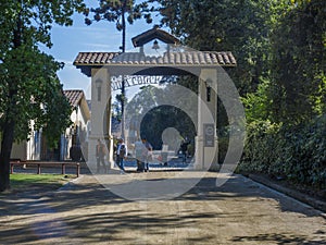 The main entrance to the Concha y Toro Vineyard. Valle de Maipo, Chile
