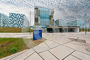 Main entrance to the International criminal court ICC in the Hague, Netherlands Holland photo