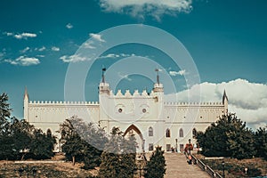 Main entrance to Lublin royal neogothic castle. Travel to Poland. Architecture background. Tourism concept. Tourist attraction.