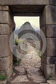 Main Entrance to Machu Picchu, Peru photo