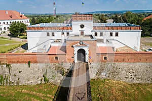 Main entrance to the medieval Dubno Castle at Dubno town, Rivne region, Ukraine