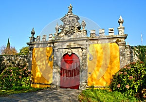 Main entrance to an old manor house