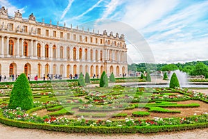 Main entrance of Versailles. Palace Versailles was a Royal Cha