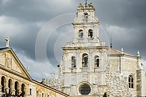 The main faÃ§ade of the Monastery of Santa MarÃ­a de La Vid photo