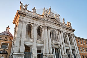 The main facade of the Archbasilica of Saint John Lateran