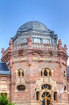 The main facade of Arpad Spa - thermal bath in Szekesfehervar