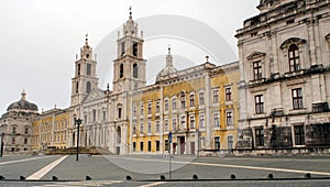 Main facade of the Mafra Palace-Convent, Mafra, Portugal