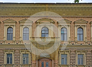 Main facade of mansion of the baron Shtiglits in Saint Petersburg, Russia photo