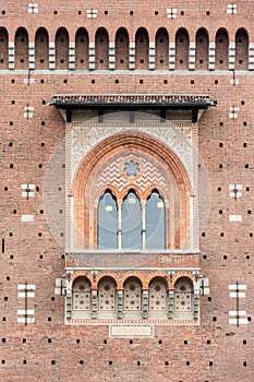 Main facade of Milan Sforza Castle