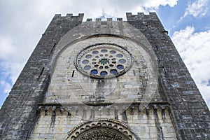 Main facade of the San Juan church, Portomarin photo