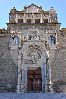 Main facade of the Santa Cruz Museum. Toledo, Spain