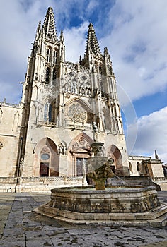 Main faÃÂ§ade of Burgos Cathedral photo