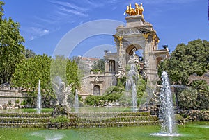 Main fountain of Parc de la Ciutadella (Citadel Park), called Cascada (Cascade) in Barcelona photo