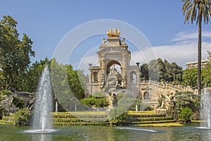 Main fountain of Parc de la Ciutadella (Citadel Park), called Cascada (Cascade) in Barcelona photo