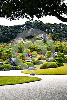 Main Garden of Adachi Museum of Art During Autumn