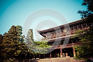 The main gate of Chion-in Temple in Kyoto