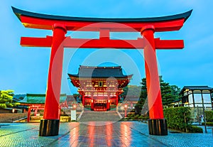 Main gate of Fushimi Inari-taisha shrine in Kyoto,Japan.