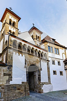 Main Gate of Grosscomburg Monastery, Schwäbisch-Hall, Baden-Württemberg, Germany