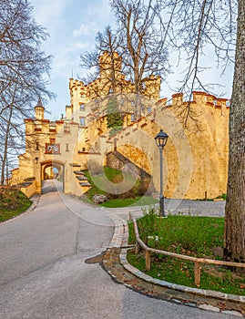 The main gate of Hohenschwangau Castle.Bavaria.Germany