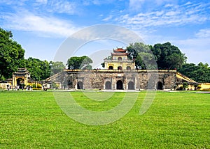 Main Gate of the Imperial Citadel of Thang Long in Hanoi city, Vietnam