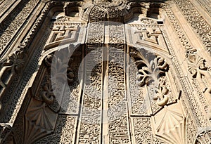 Main gate of Ince Minareli Medrese aka Slender Minaret Madrasah