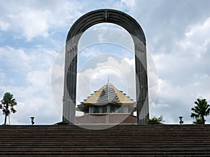 The main gate of Masjid Kampus UGM, a mosque in the Gadjah Mada University