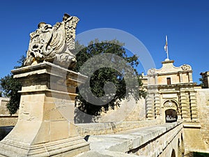 The Main Gate of Mdina, MALTA