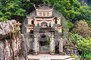 Main gate to the Bich Dong Pagoda, Ninh Binh Province, Vietnam