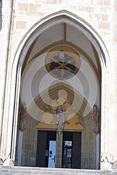 main gate to church St. Martin and St. Severus in MÃ¼nstermaifeld