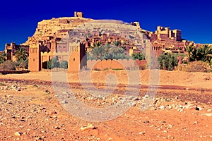 Main gate to Ksar Ait Ben Haddou in Morocco